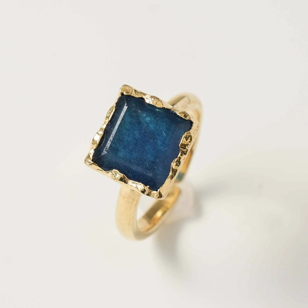 铜合金戒指 爱觅 ERMIS 【蓝色多瑙河】轻奢戒指气质时尚