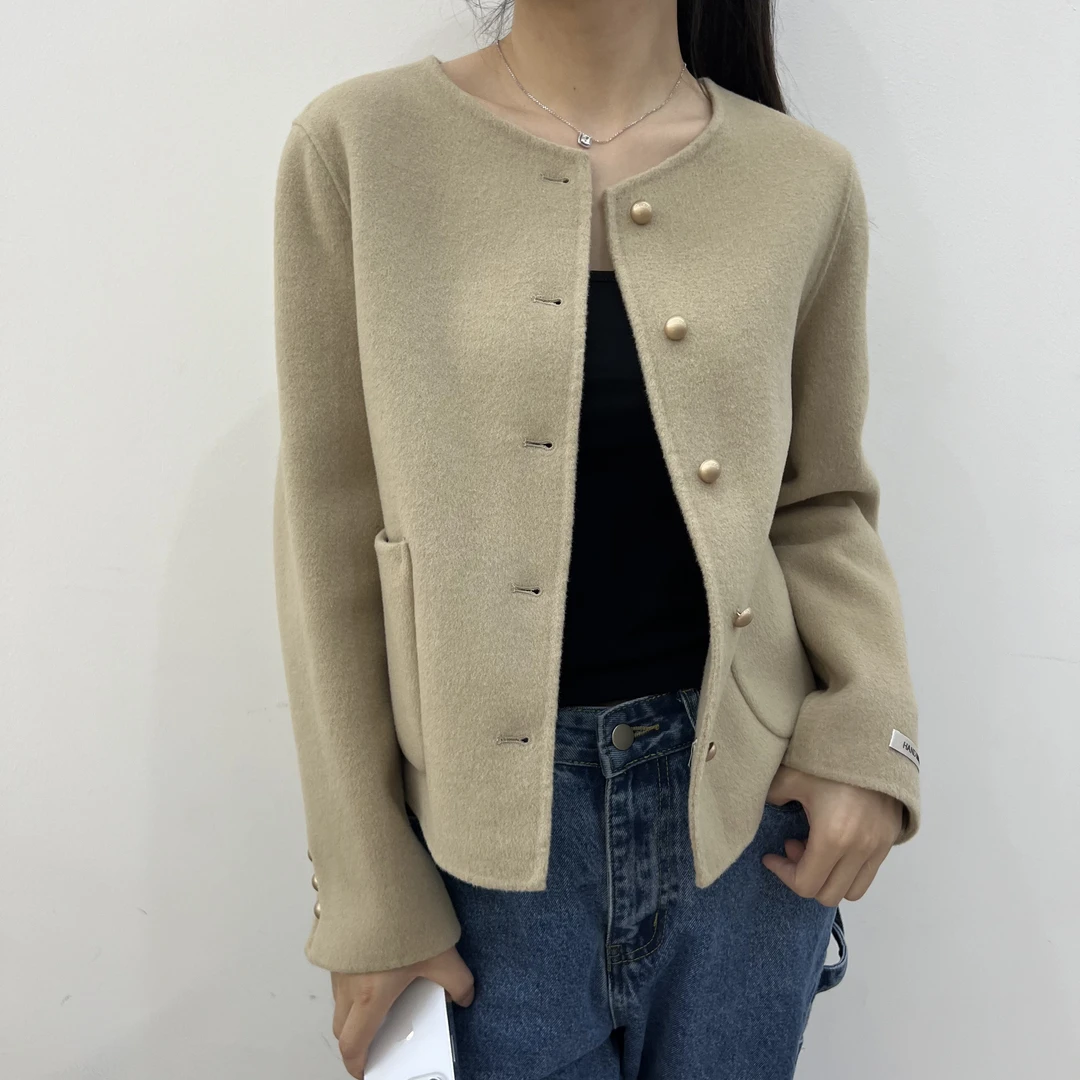 春秋新款女装小香风韩版宽松百搭气质大衣时尚休闲上衣