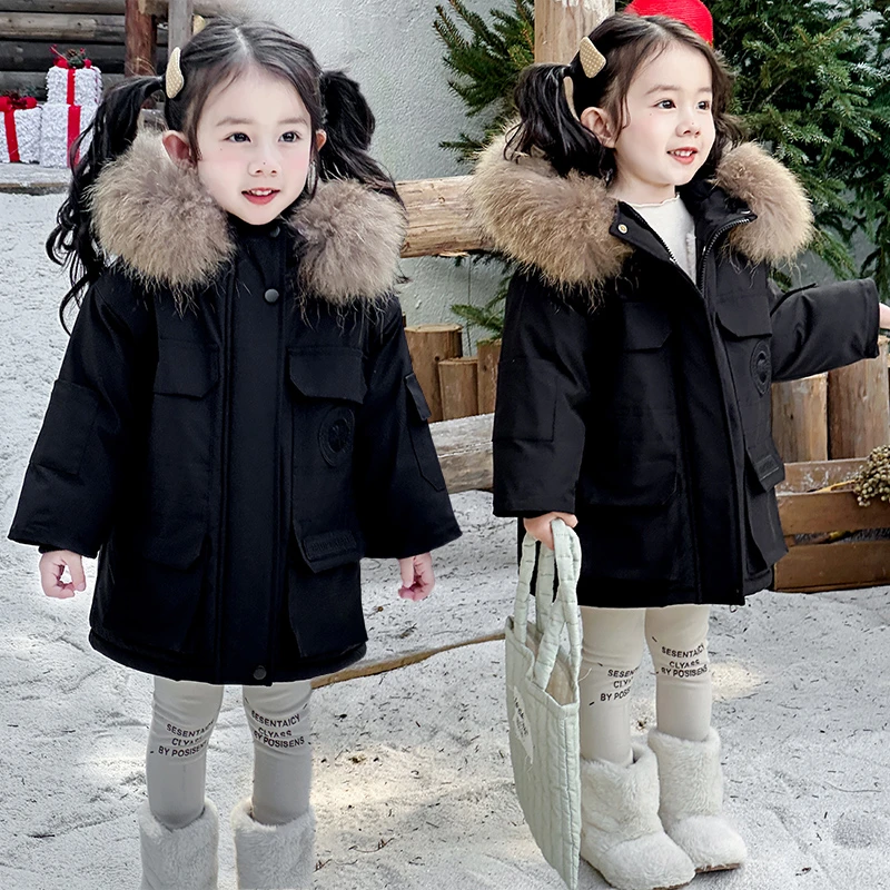 【真毛领】新款派克服一件过冬杜邦三防冬丹麦之冬大鹅大衣黑色