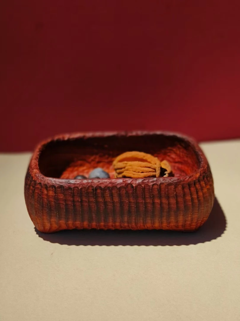 原木风果盘原创盒子趣味文创