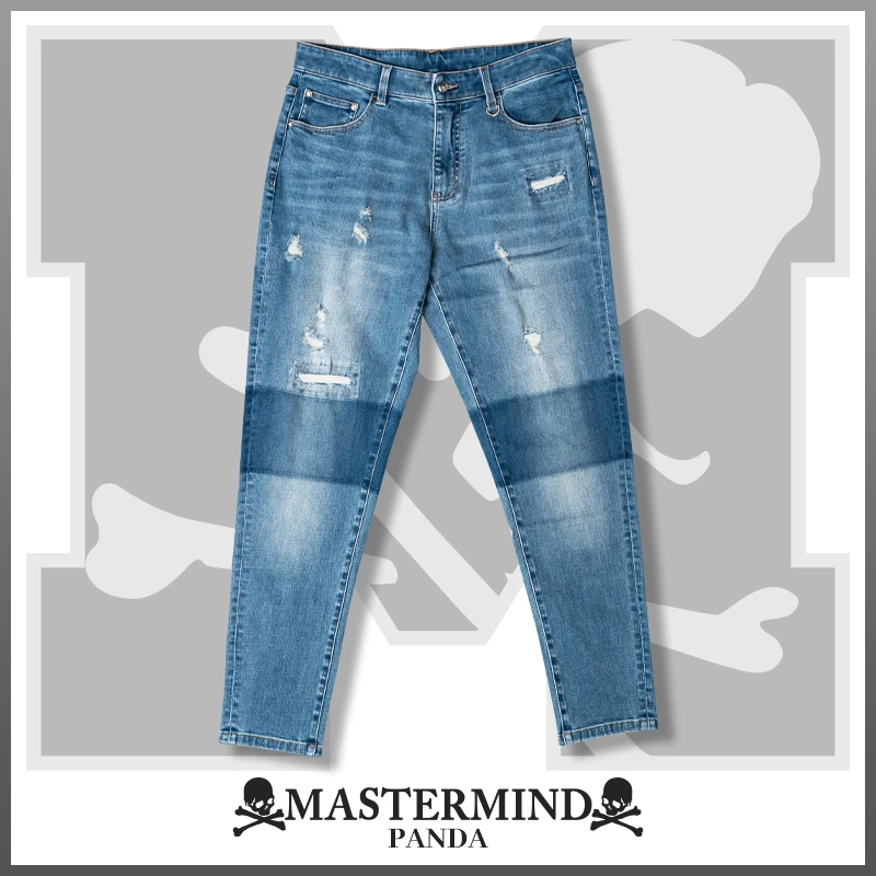 【18】MASTERMIND PANDA暗黑潮牌男牛仔裤直筒百搭春夏MJ007