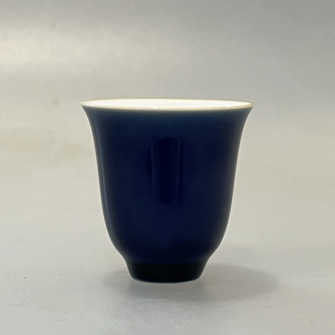 祭蓝釉铃铛杯两个