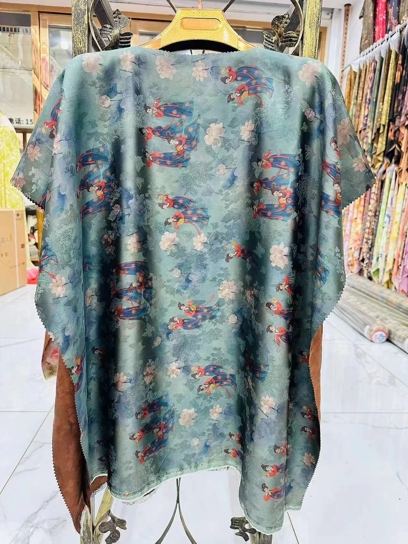 香云纱 莨纱花萝双面提花面料，一经剪裁不支持退换 401