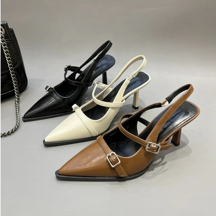 高跟鞋按照主播给的编码下单气质网红时尚百搭黑色细跟尖头