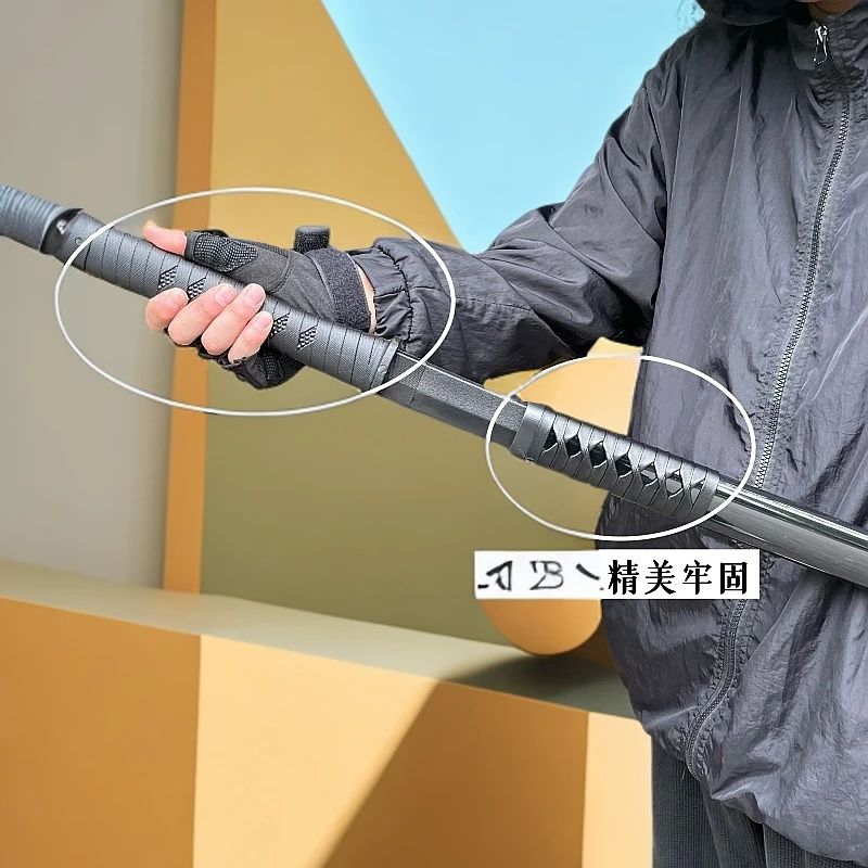 唐横刀塑胶冷钢实战对练棍刀居合刀剑道练习儿童玩具环首刀带鞘