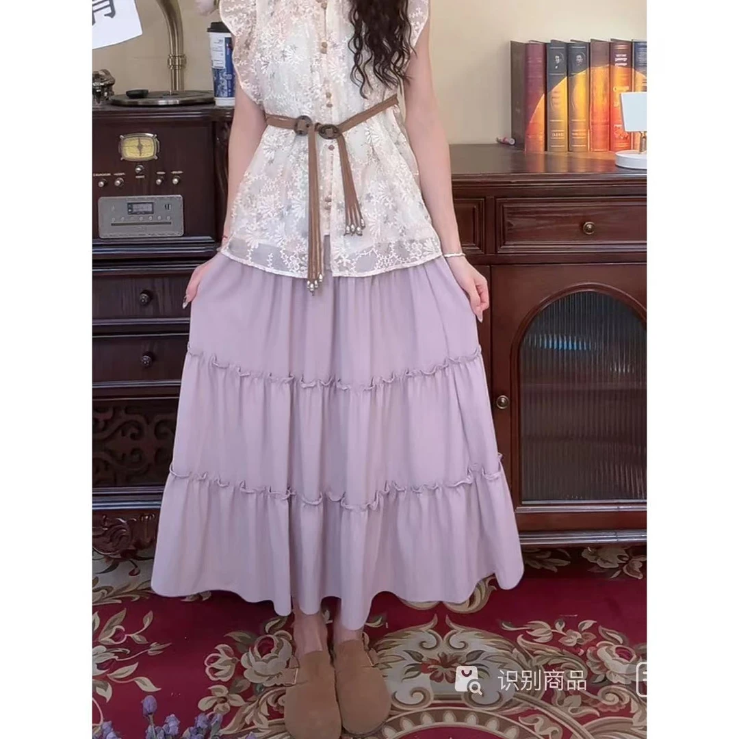 温敏er 秋季法式复古气质时尚定制色半身裙QZ742