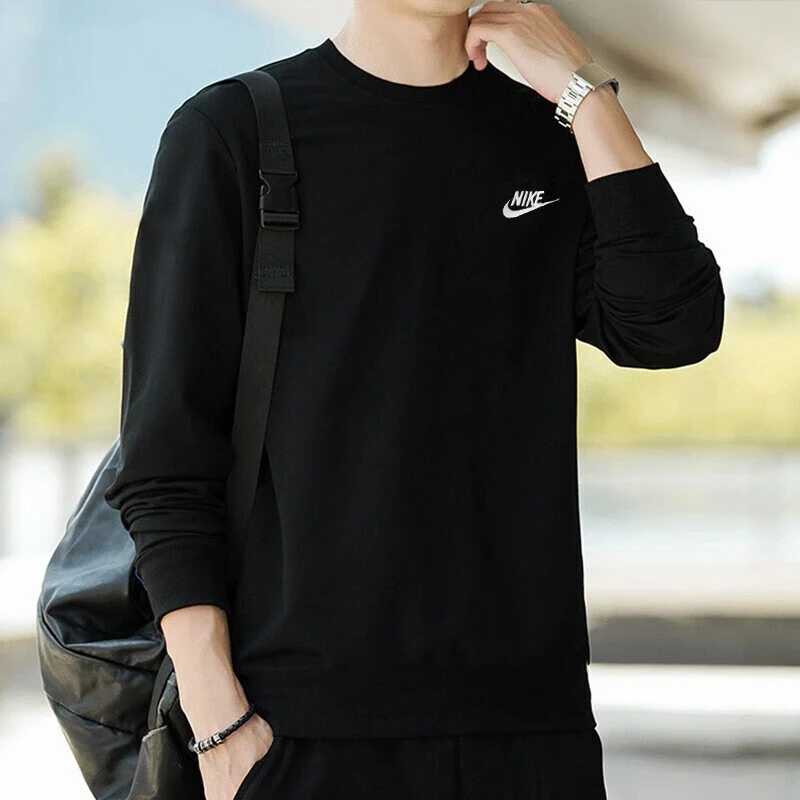 NIKE/耐克长袖男春夏季新款运动服饰圆领全棉打底卫衣套头衫