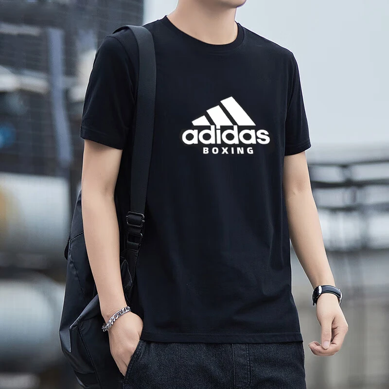 adidas/阿迪达斯夏季新款男透气舒适圆领休闲运动短袖T恤印花