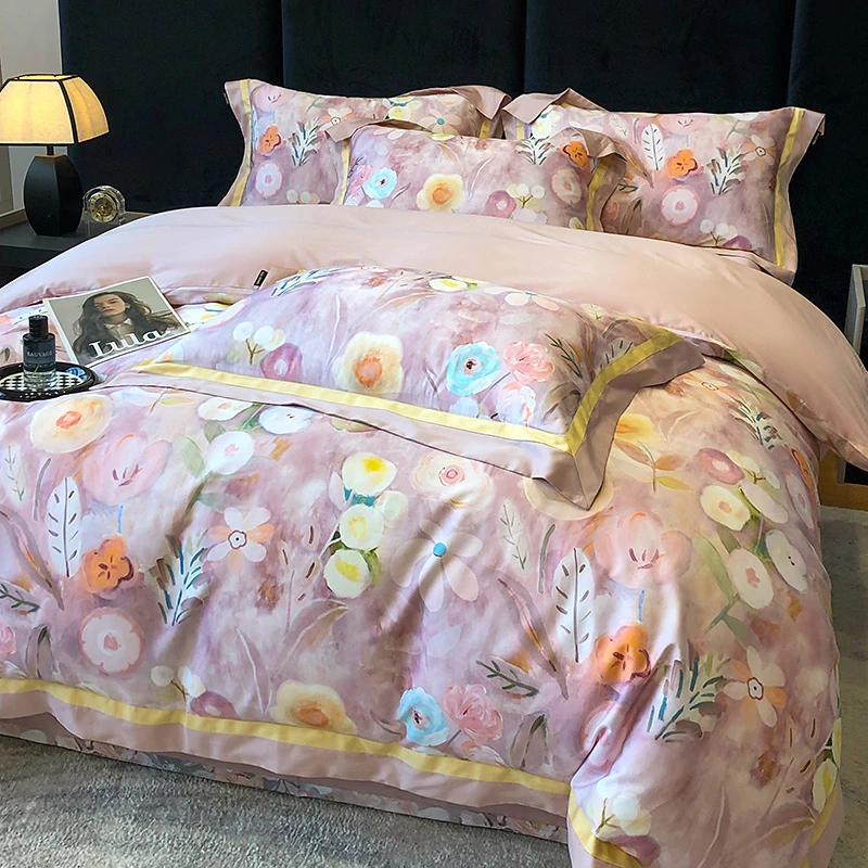 【懒猫猫家纺】伊甸园 高端定制时尚全棉匹马棉数码印花四件套