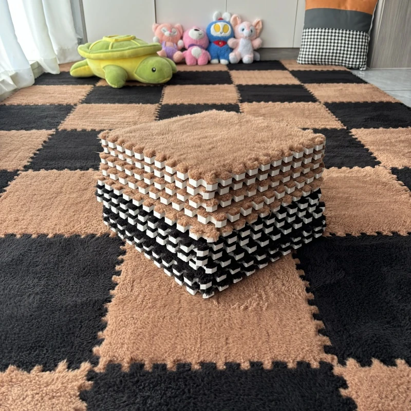 加厚地毯卧室少女耐脏床边客厅榻榻米房间大面积满铺毛毯拼接地垫