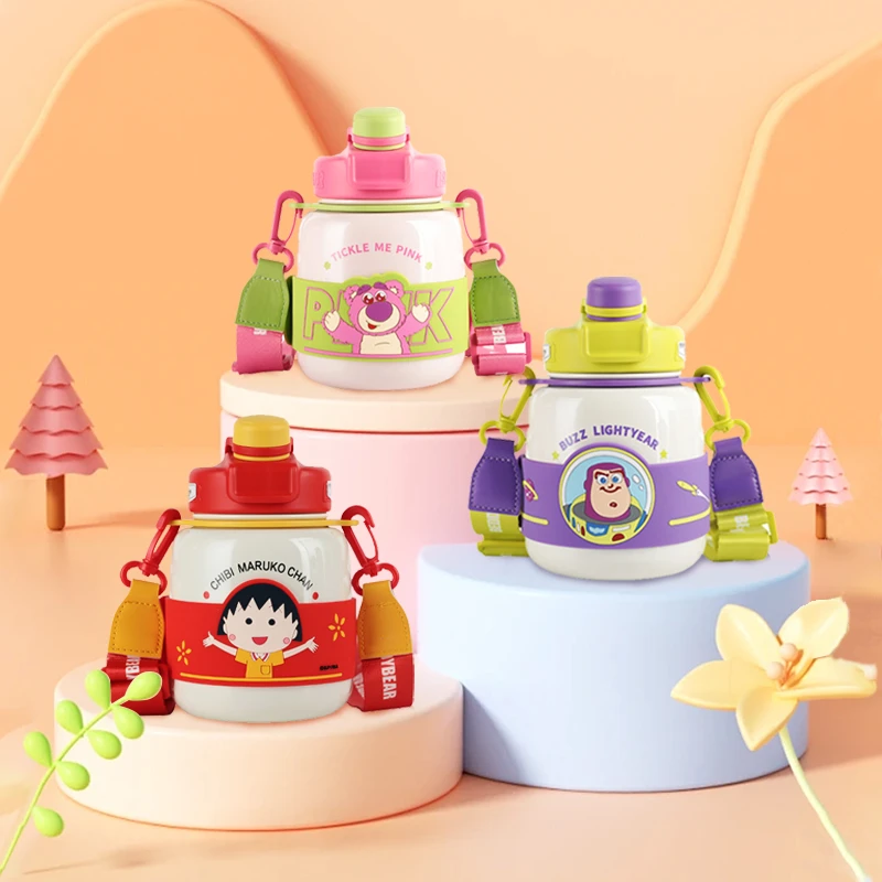 保温转转桶合集-杯具熊950ml学生儿童成人双饮水杯316不锈钢内胆