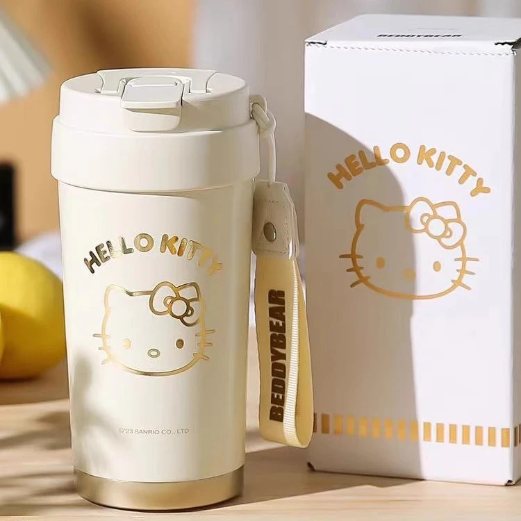【Kitty专享】杯具熊白金联名系列陶瓷保温咖啡杯500ml