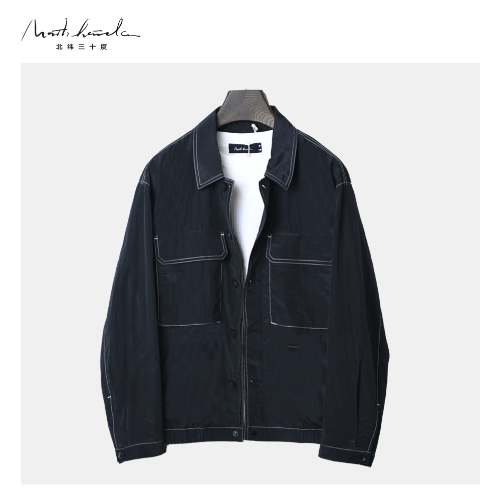 北纬三十度原创设计师品牌男士春季轻薄潮流休闲百搭夹克外套