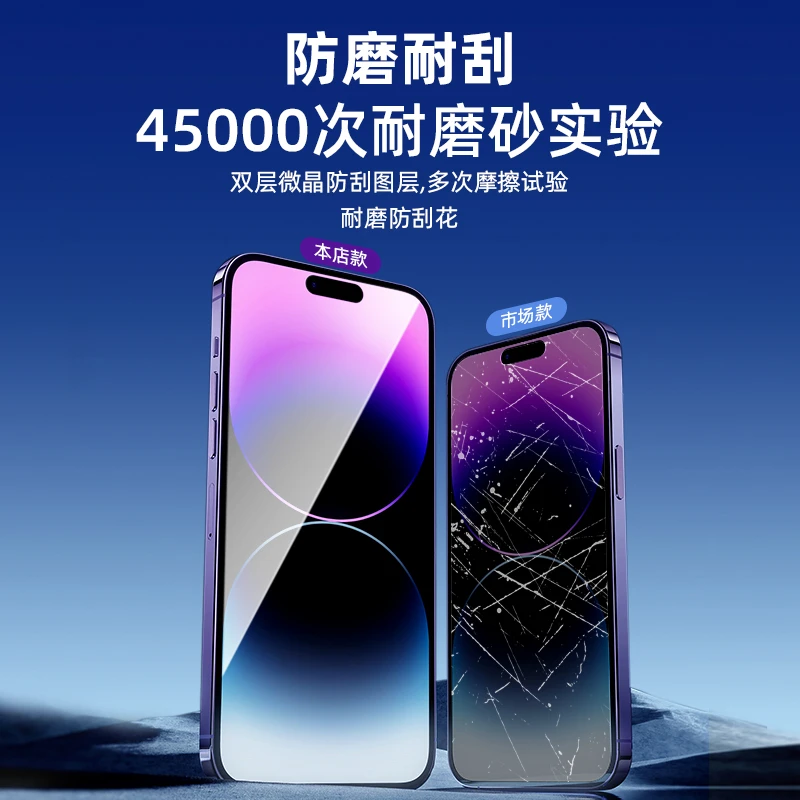 适用iPhone15pro全屏14pro/13苹果12promax防窥11/XR手机钢化膜xs
