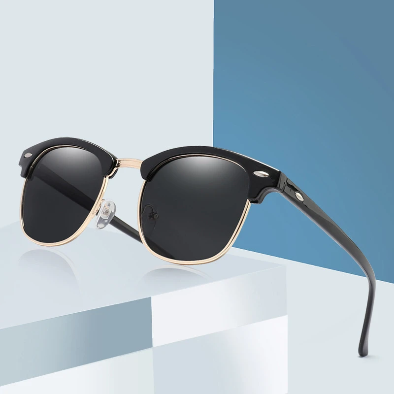 大框复古太阳镜男女潮流防紫外线太阳眼镜眉毛架防蓝光眼镜墨镜