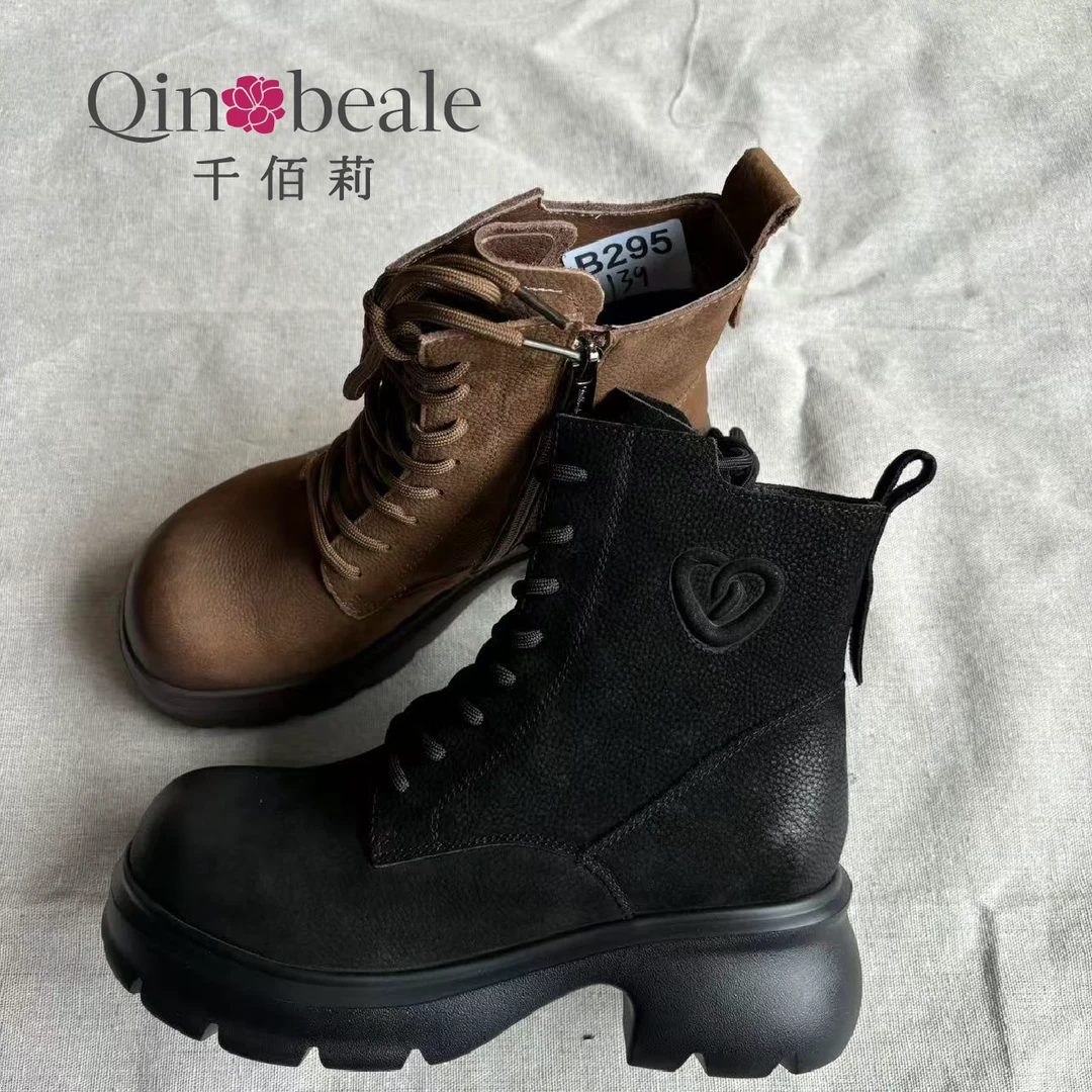 3027106B1337马丁靴B295时尚休闲百搭女士真皮复古厚底英伦风