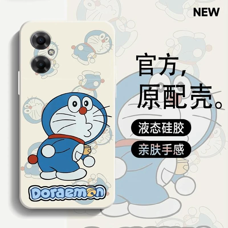 小米红米note11r手机壳卡通可爱防摔镜头全包创意哆啦梦液态硅胶