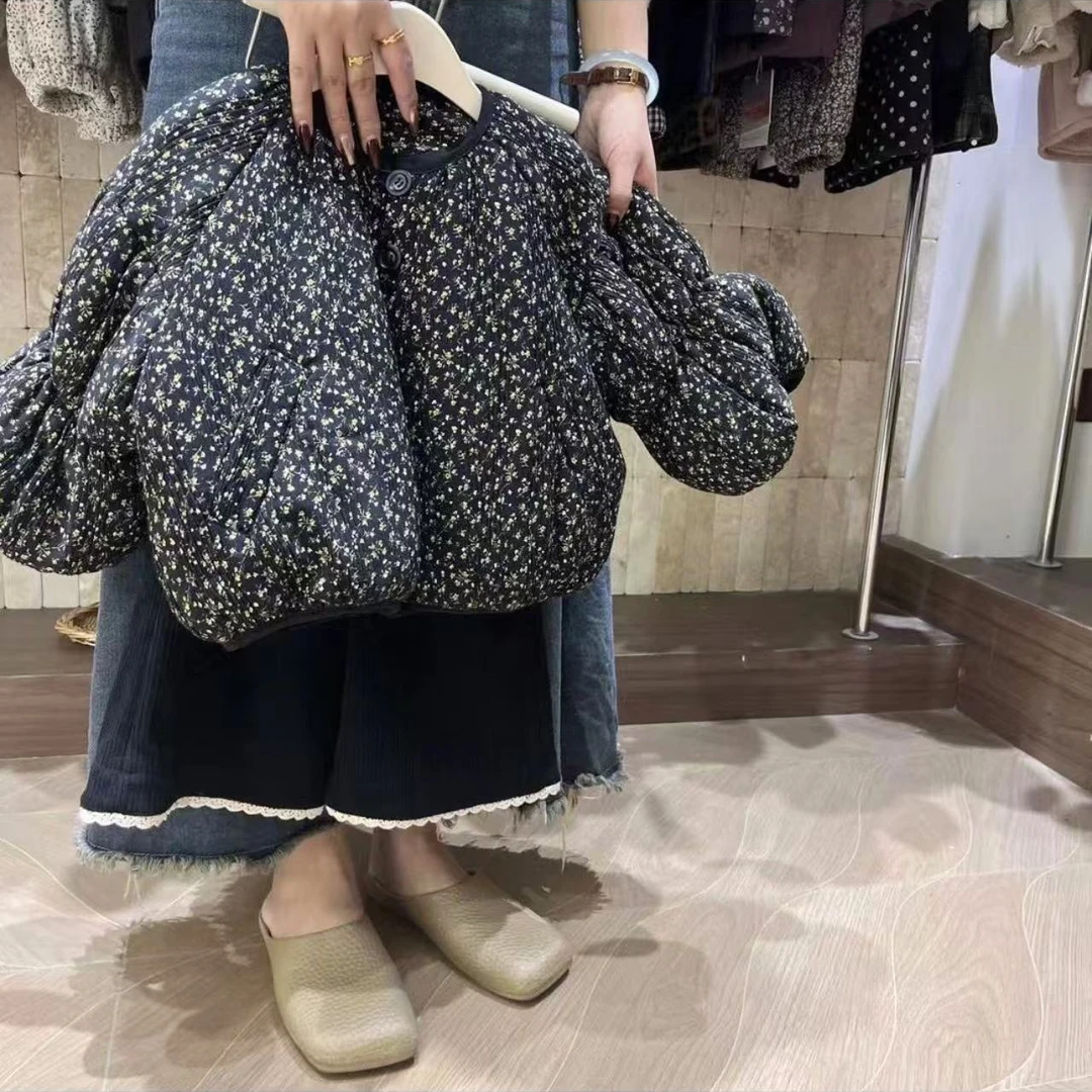 A-Y111新款冬季女宝碎花棉袄