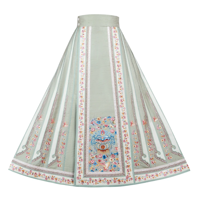 「千灯照月」乐锦坊复古中国风手工原创设计刺绣汉服18片日常马面裙