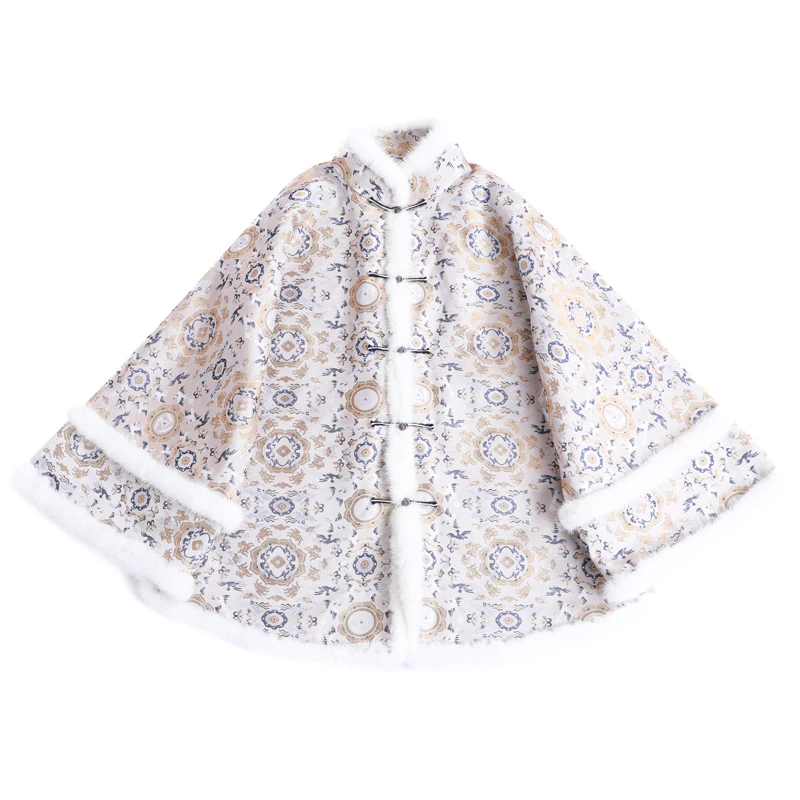 「六合同春」乐锦坊复古中国风原创设计手工定制水貂毛女装汉服外套