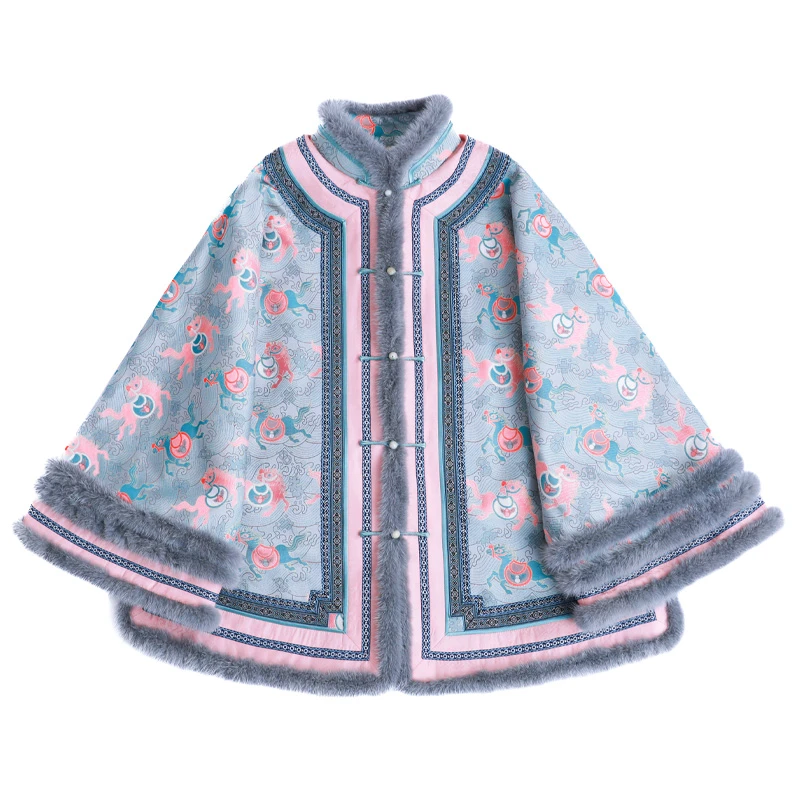 「财源滚滚来」乐锦坊复古国风原创设计手工定制水貂毛女装汉服外套