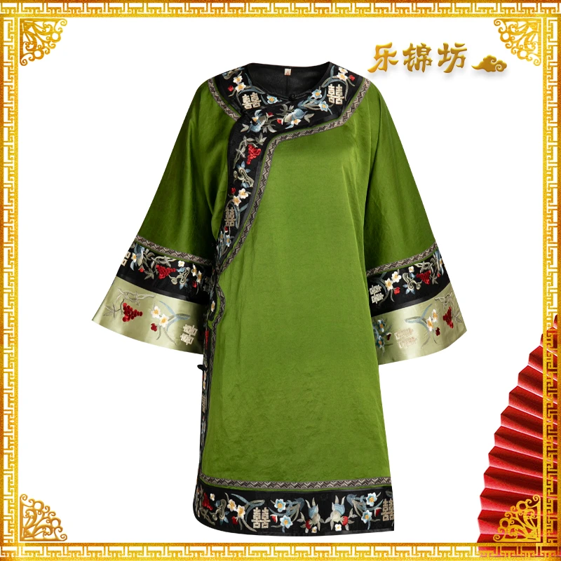 「玺绿」 ·  乐锦坊复古中国风手工高定斜襟重工高级感刺绣圆领上衣