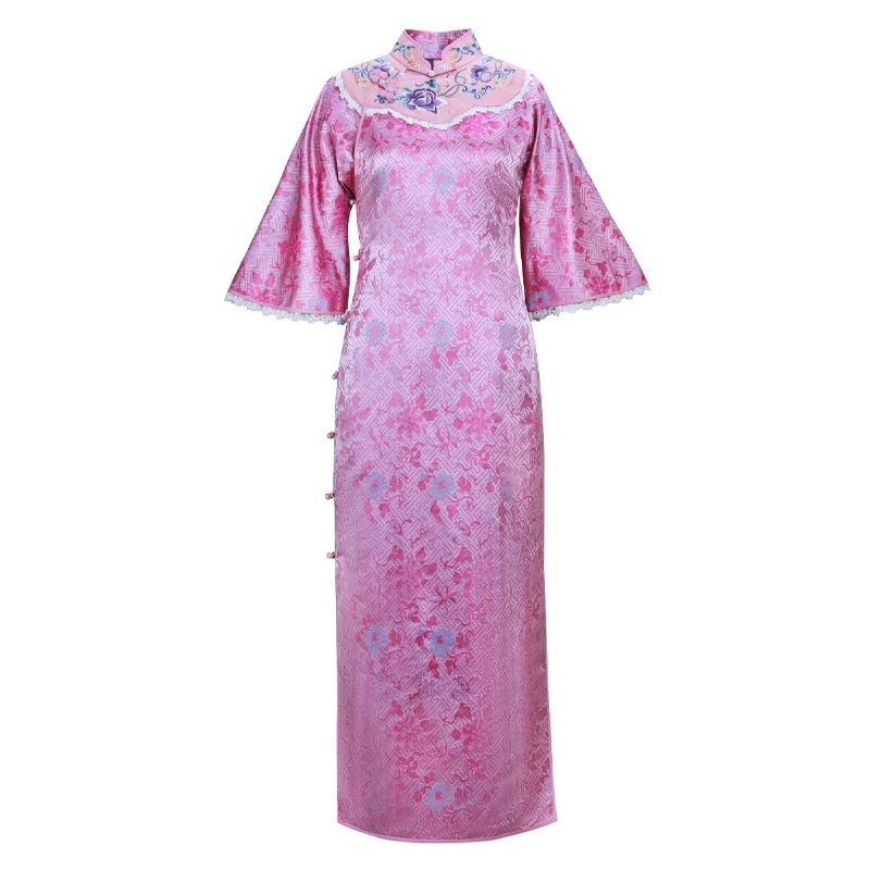 「青木时代」乐锦坊国风复古气质高端原创设计感古法全开襟汉服旗袍