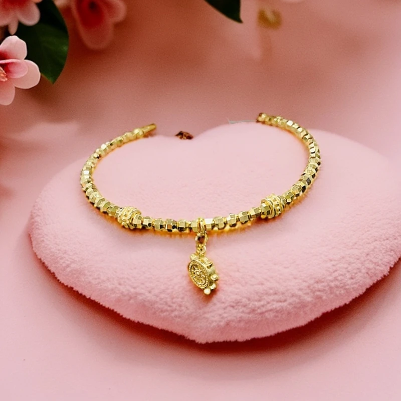 足银手链 罗浮海岸手链手镯外厚包经典时尚气质简约百搭爆闪调节