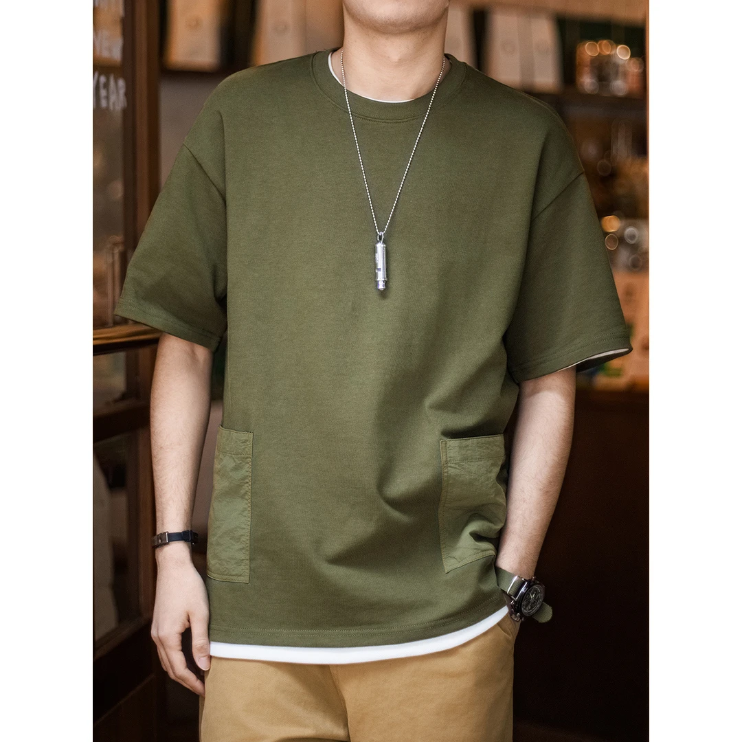 断码了！ 手慢无 户外机能风口袋短袖T恤男美式复古山系露营夏季