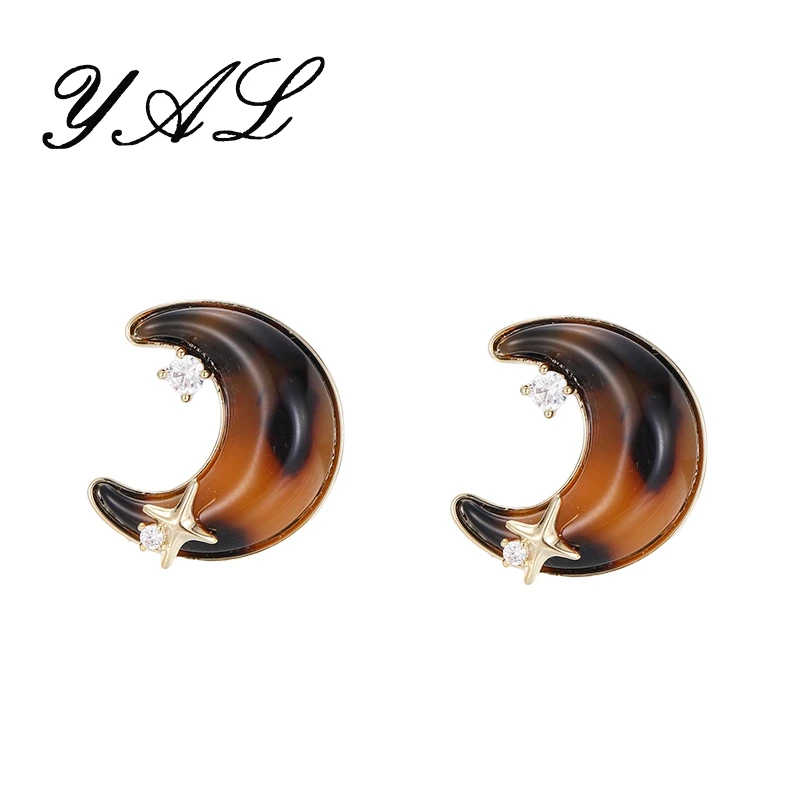 合金耳饰 6652【秋冬专场】YAL限定/轻奢弯月星星耳钉