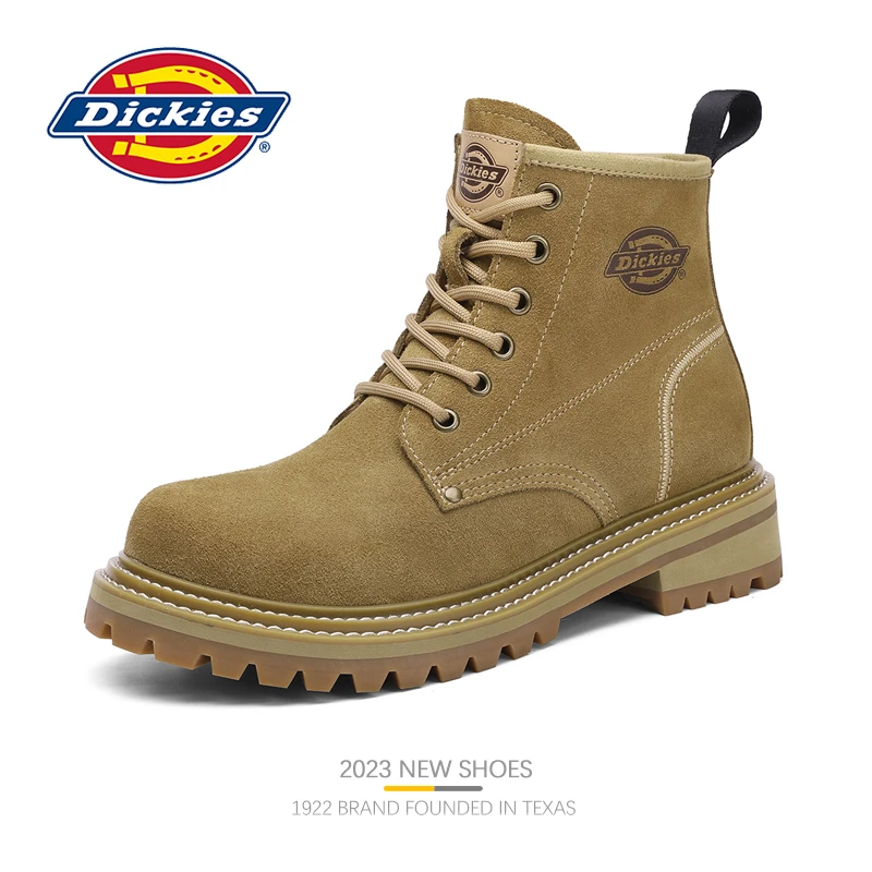 Dickies马丁靴男款春季高帮工装靴侧拉链英伦风男士靴子男靴鞋子