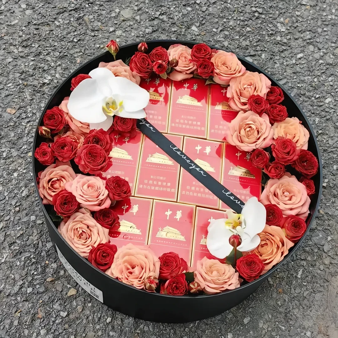 送男友/老公烟鲜花花束生日礼物鲜花订购同城配送附近送花可定制