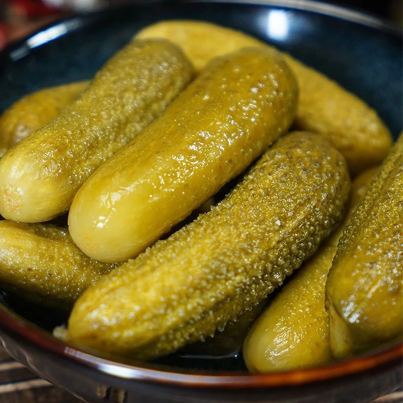 酸黄瓜俄式酸黄瓜500g大罐解腻下饭汉堡配菜商用酸甜黄瓜小青瓜