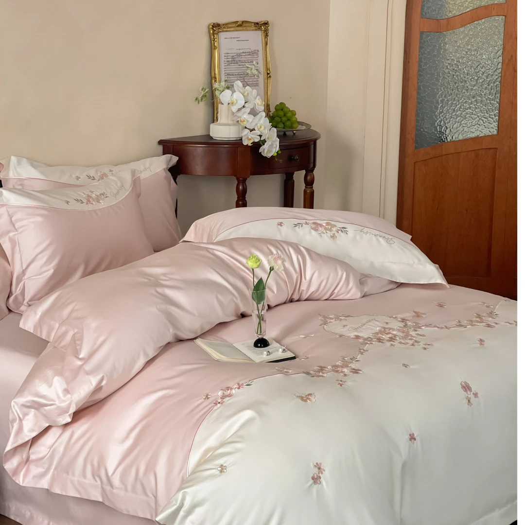 【MALGARI】浪漫日记-全棉长绒棉四件套-刺绣款轻奢四件套