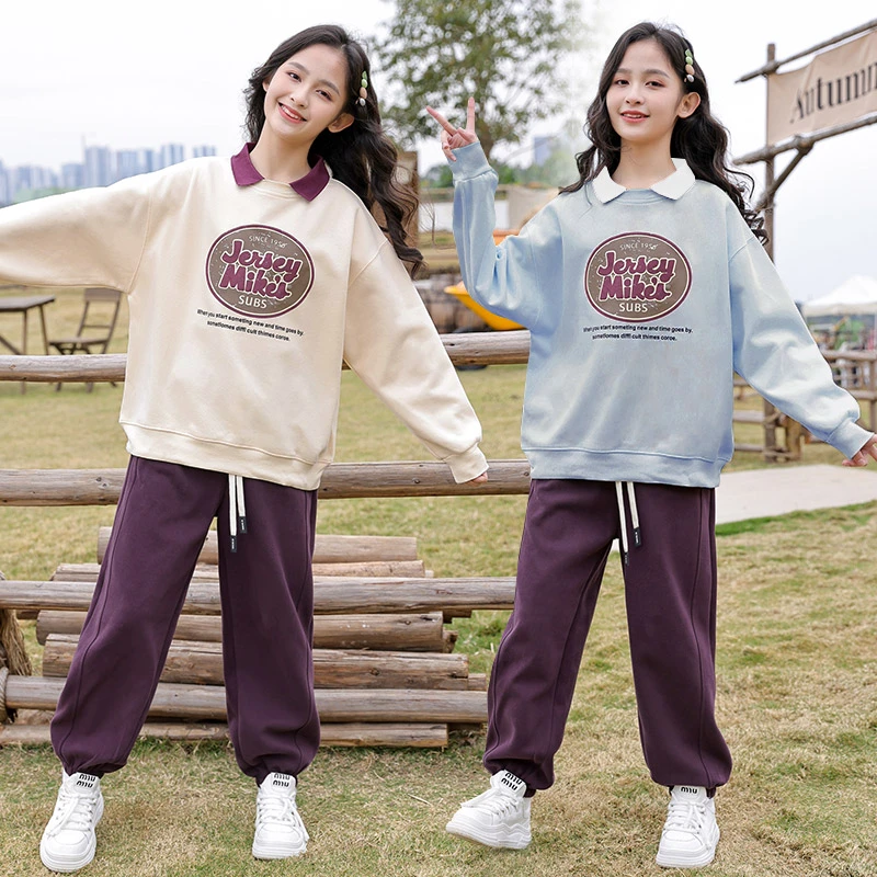 女童卫衣春秋装2024新款洋气大童百搭上衣春款时髦女孩中学生衣服