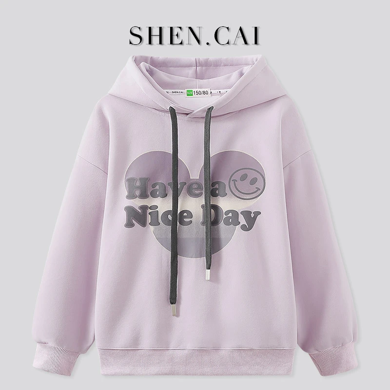 女童秋装卫衣2024新款洋气青少年连帽衫秋季初高中学生连帽上衣