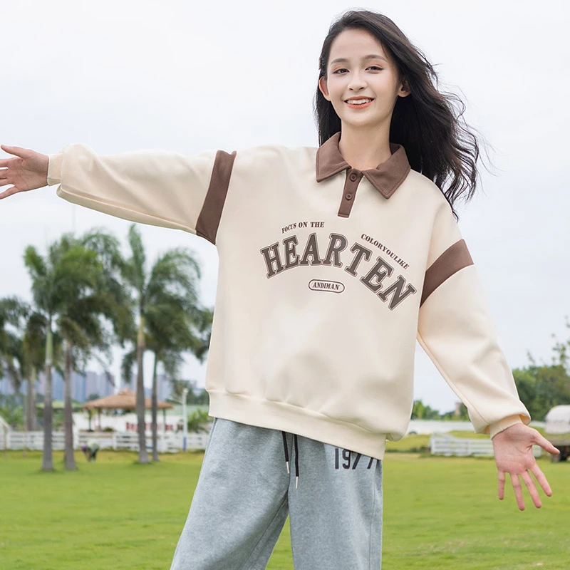 女童卫衣春秋装2024新款中大童时髦宽松上衣小女孩儿童春秋季衣服