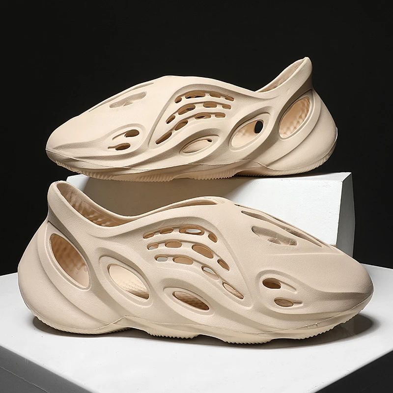 Yeez椰子700洞洞鞋 沙滩户外凉拖鞋夏镂空厚底男女罗马凉鞋跨境