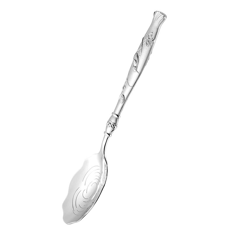 轻奢家用水果分餐勺餐具便携家用勺子西瓜勺神器创意可爱花纹勺子