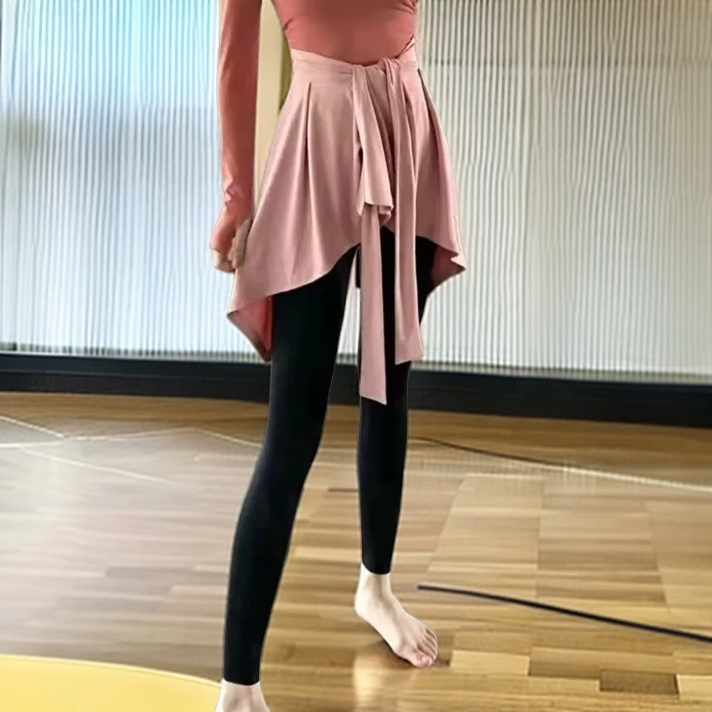 【一片式】速干健身舞蹈一片披肩跑步防走光半身裙女士运动瑜伽短裙