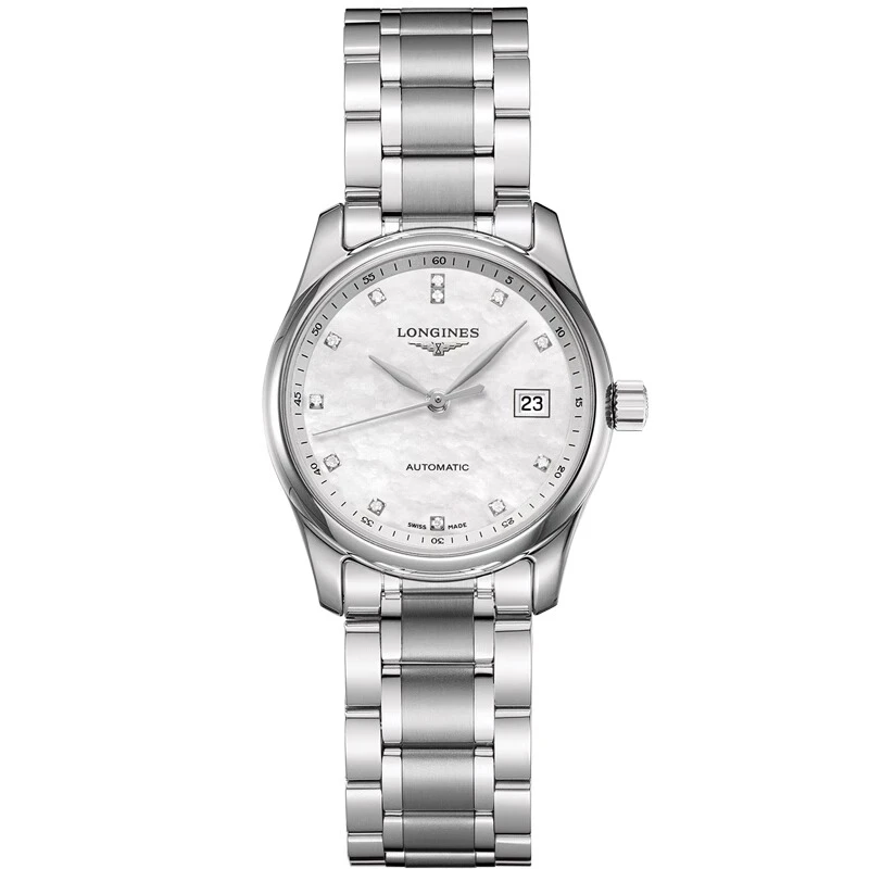 99新 Longines/浪琴 名匠257/机械/贝母钻刻/表径29mm/女士腕表