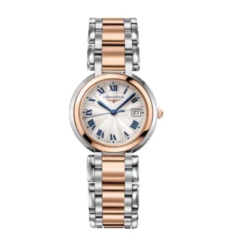 99新 Longines/浪琴 心月112/石英/玫瑰白盘罗马/表径30mm/女士