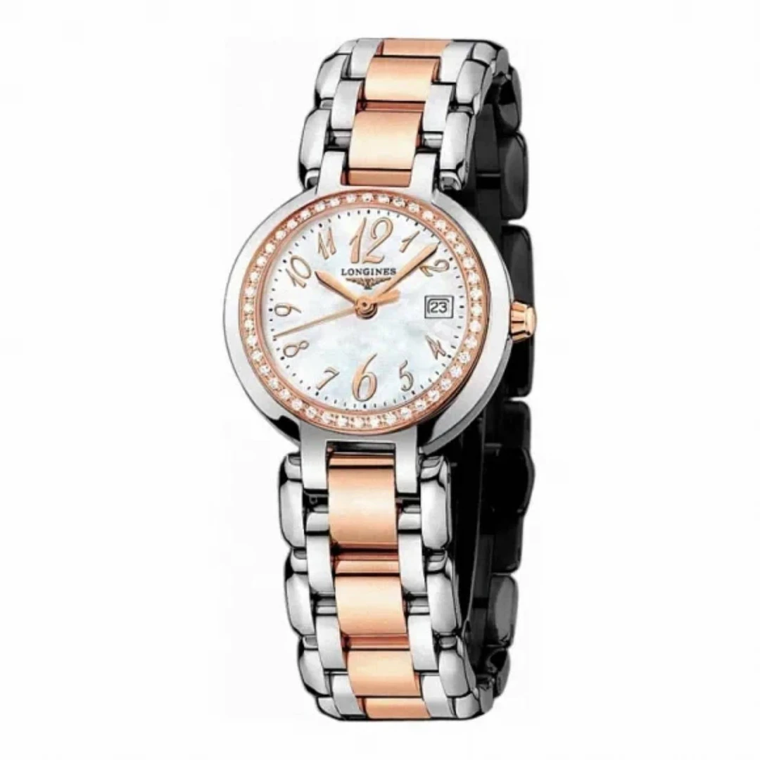 99新 Longines/浪琴 心月112/全套/数字满钻/表径30mm