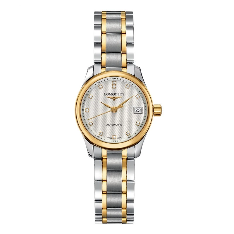 99新 Longines/浪琴 名匠128/机械/白盘间金钻刻/表径25.5mm/女士