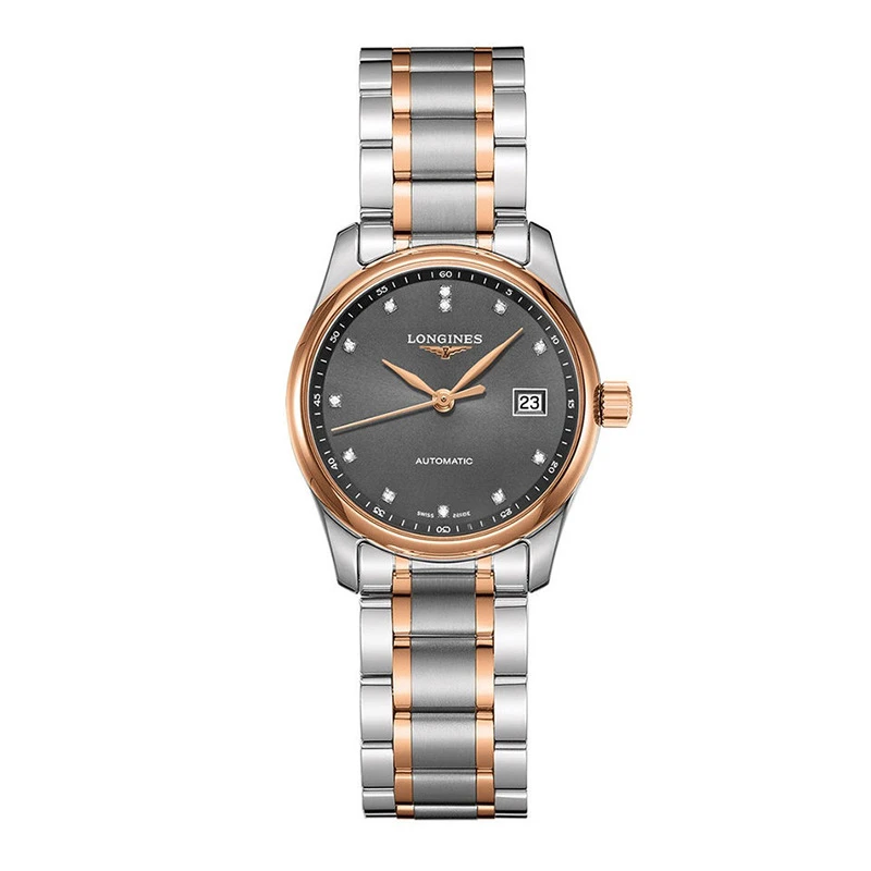 99新 Longines/浪琴 名匠257/机械/玫瑰金钻/表径29mm/女士腕表