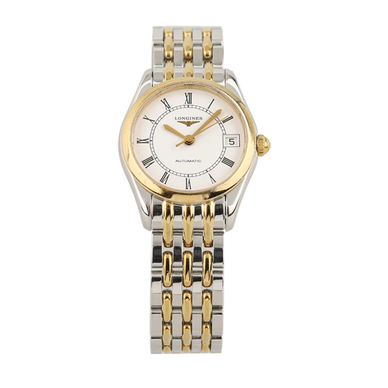 99新 Longines/浪琴 雅致398/机械/镀金罗马/表径25mm/女士腕表