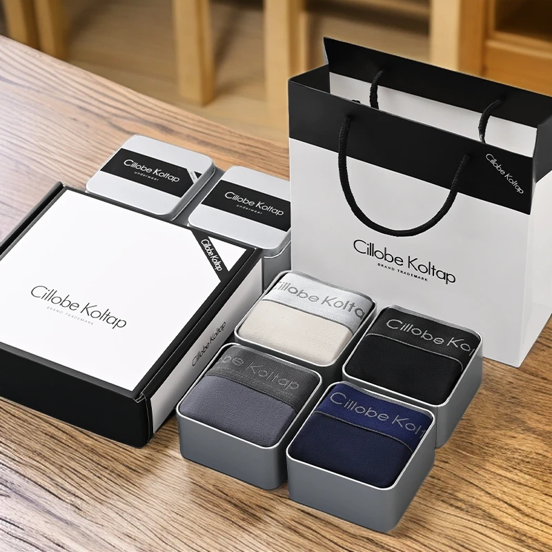 CillobeKoltap大码时尚内裤男款棉平角高档透气春夏高端短裤裤头