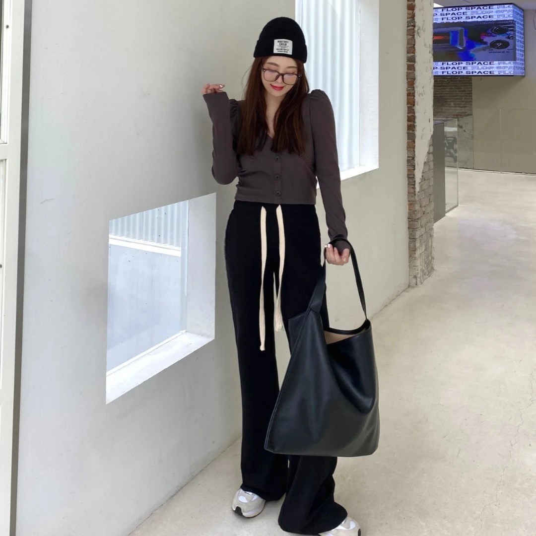 【胖小仙】< 腿长一米八>黑色运动裤