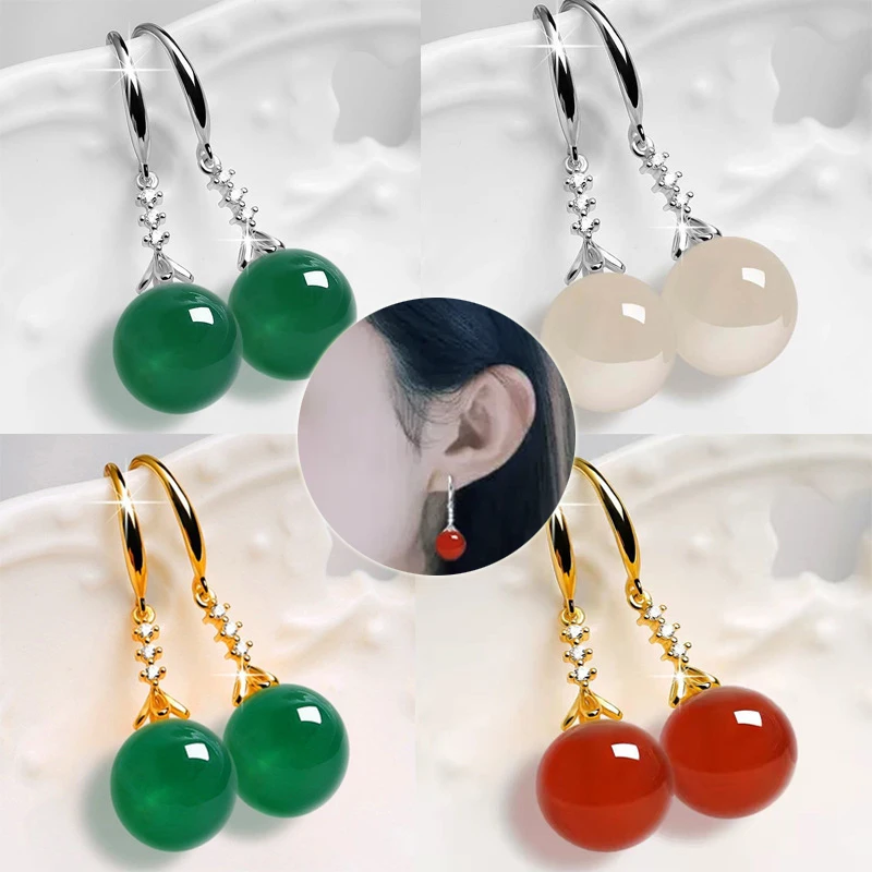 抖音气质挂钩耳环高端耳钉长款耳坠防丢耳环2023年火爆款网红款