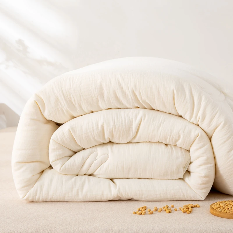 全棉提花冬被芯棉斜纹棉布夏凉被轻奢多功能全棉空调被吸湿透气